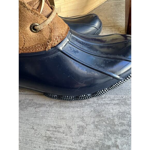 SPERRY Saltwater Duck Boots Waterproof Rubber Bootie Leather Classic 8 8M - Picture 7 of 11